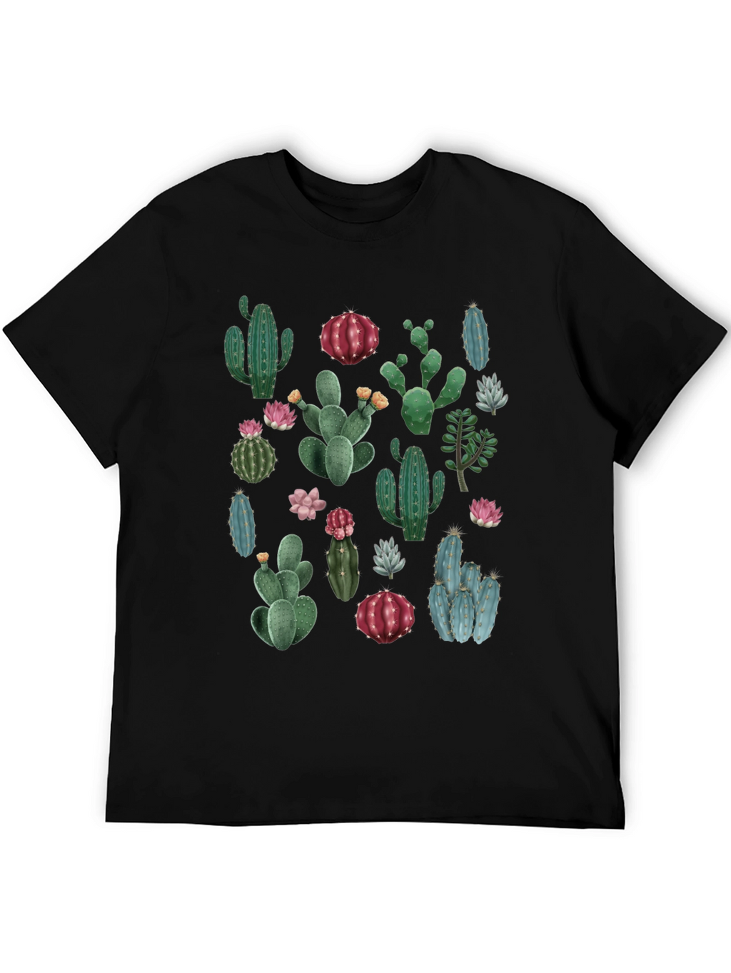 Cactus Print T-Shirt - Desert Botanical Tee