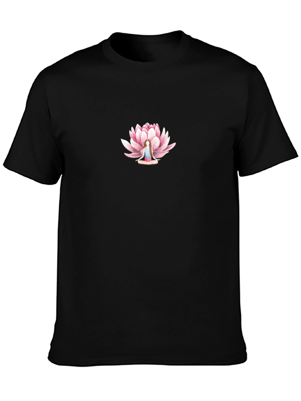 Lotus Meditation Graphic Tee - Black