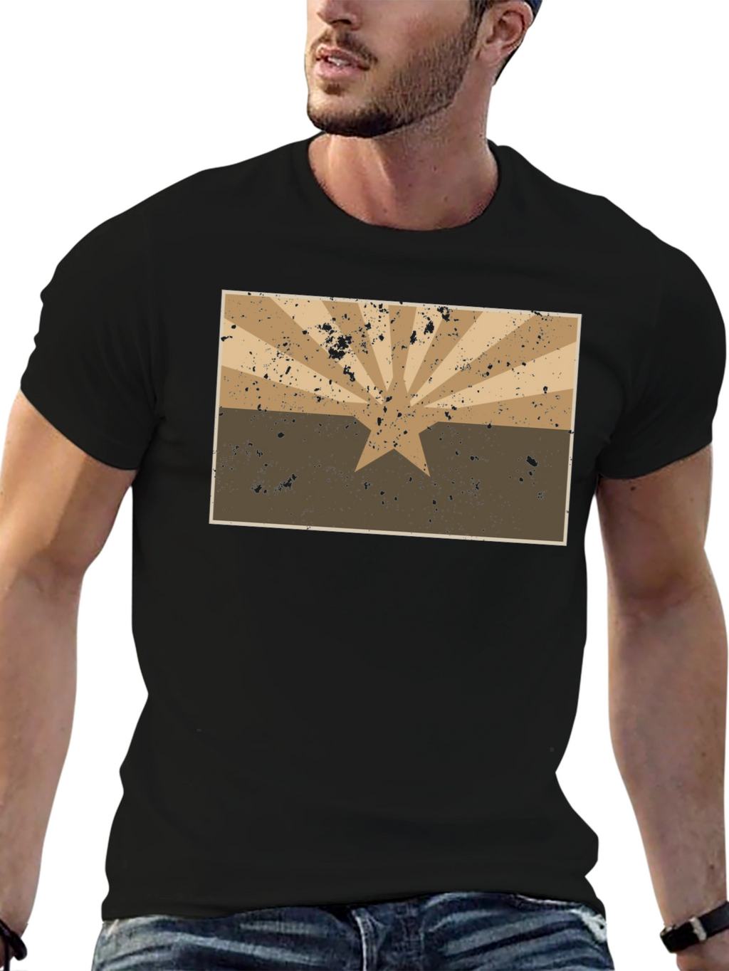 Arizona Flag Graphic Tee - Distressed Style