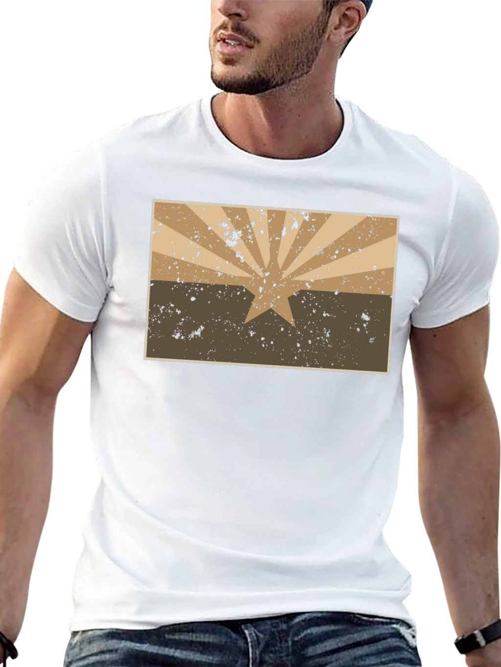 Arizona Flag Graphic Tee - Distressed Style