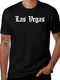 Las Vegas Black Graphic Tee - Bold Statement T-Shirt