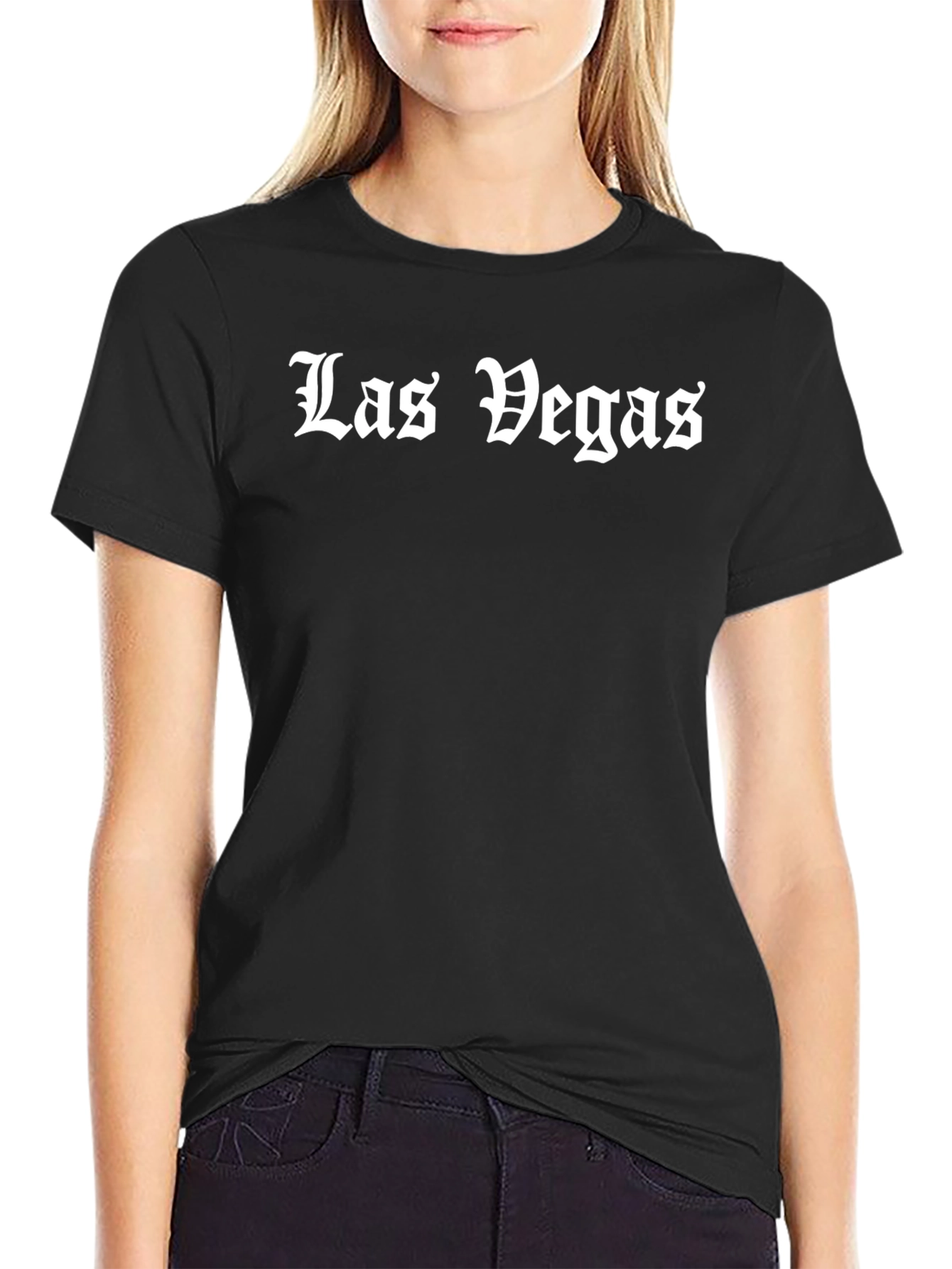 Las Vegas Black Graphic Tee - Bold Statement T-Shirt