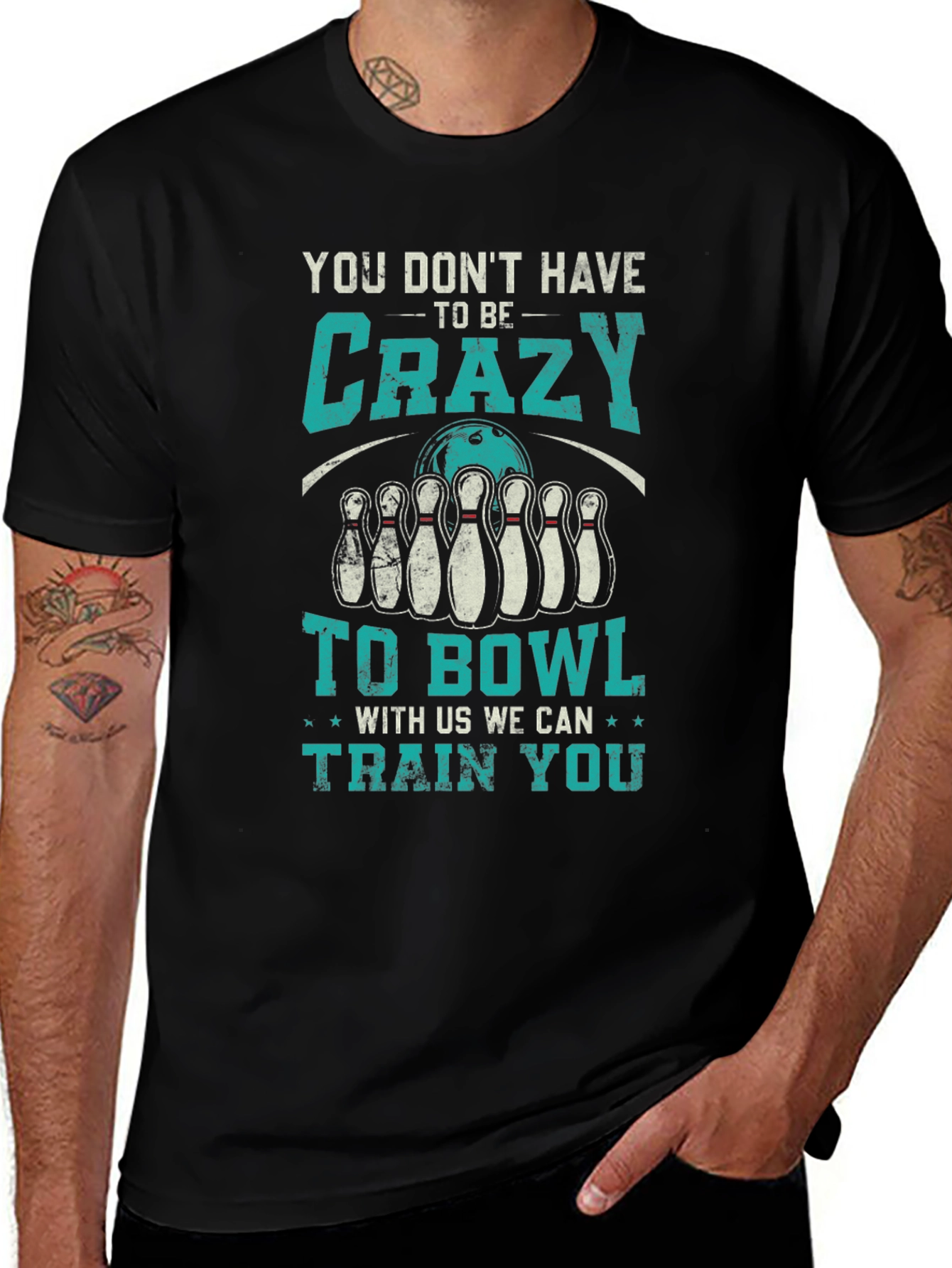Crazy to Bowl Graphic T-Shirt