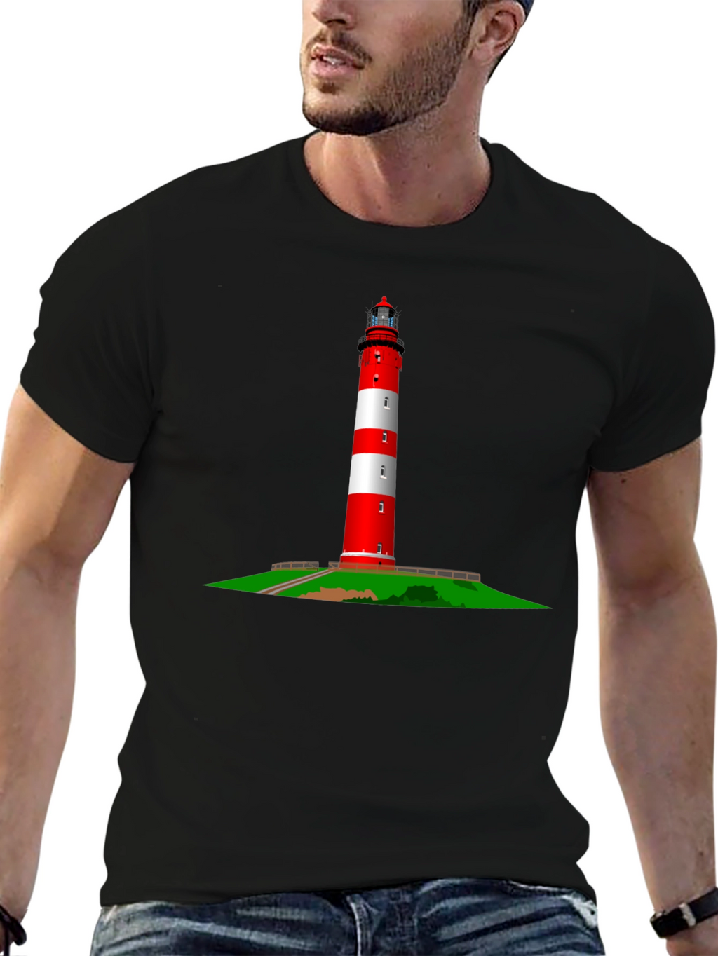 Lighthouse Graphic Tee - Nautical Style