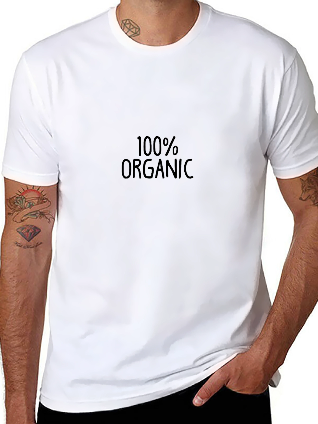 100% Organic Black Cotton T-Shirt