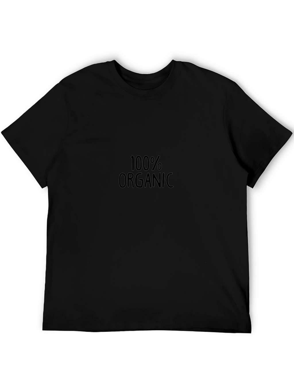 100% Organic Black Cotton T-Shirt