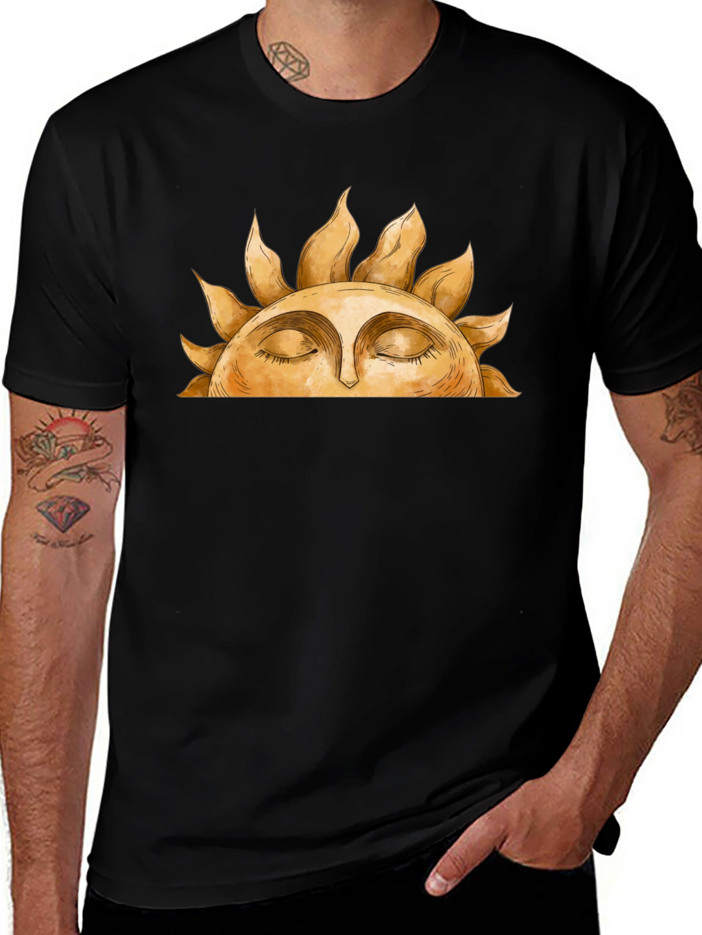 Sun Face Graphic Tee - Relaxed Comfort