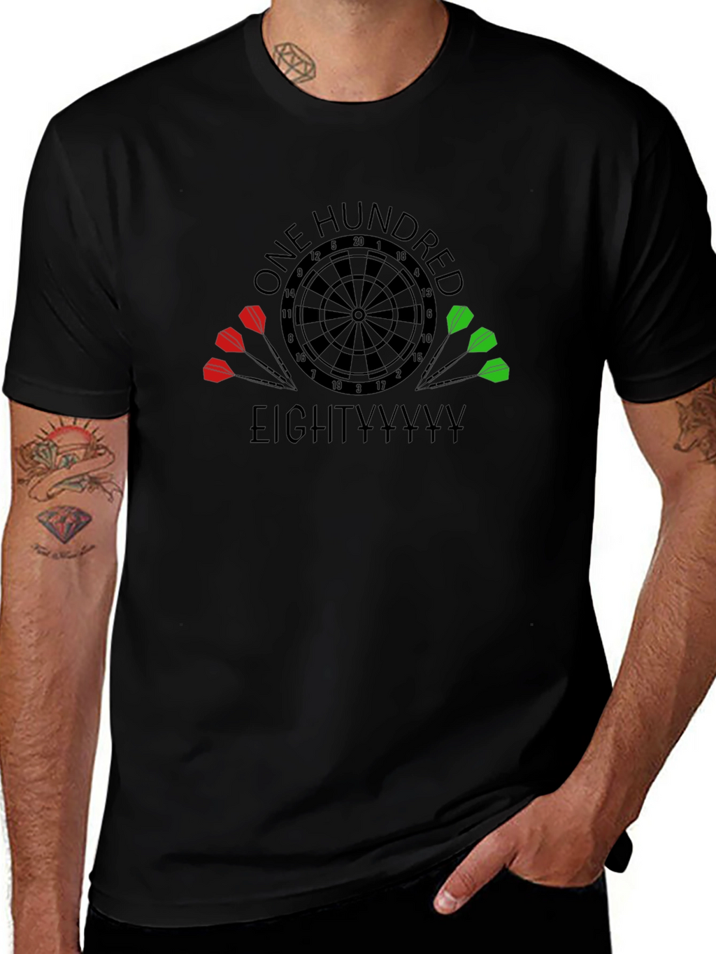 One Hundred Eighty Dart T-Shirt - Bullseye Tee