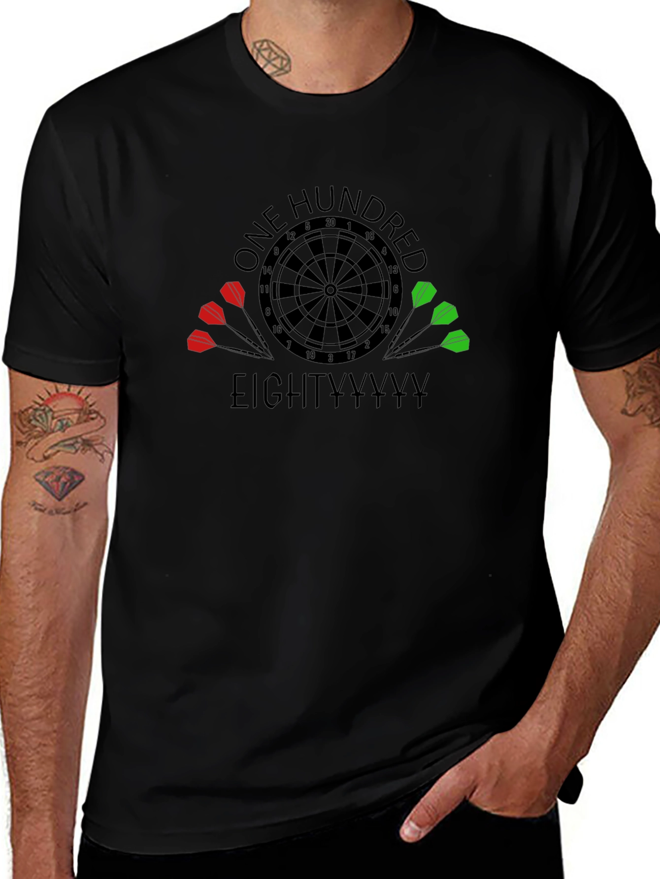 One Hundred Eighty Dart T-Shirt - Bullseye Tee