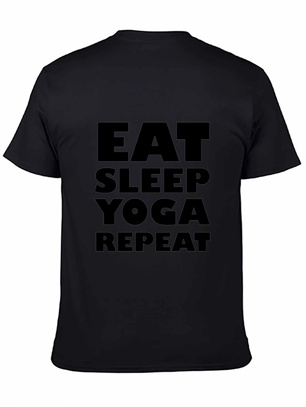 Eat Sleep Yoga Repeat Black T-Shirt