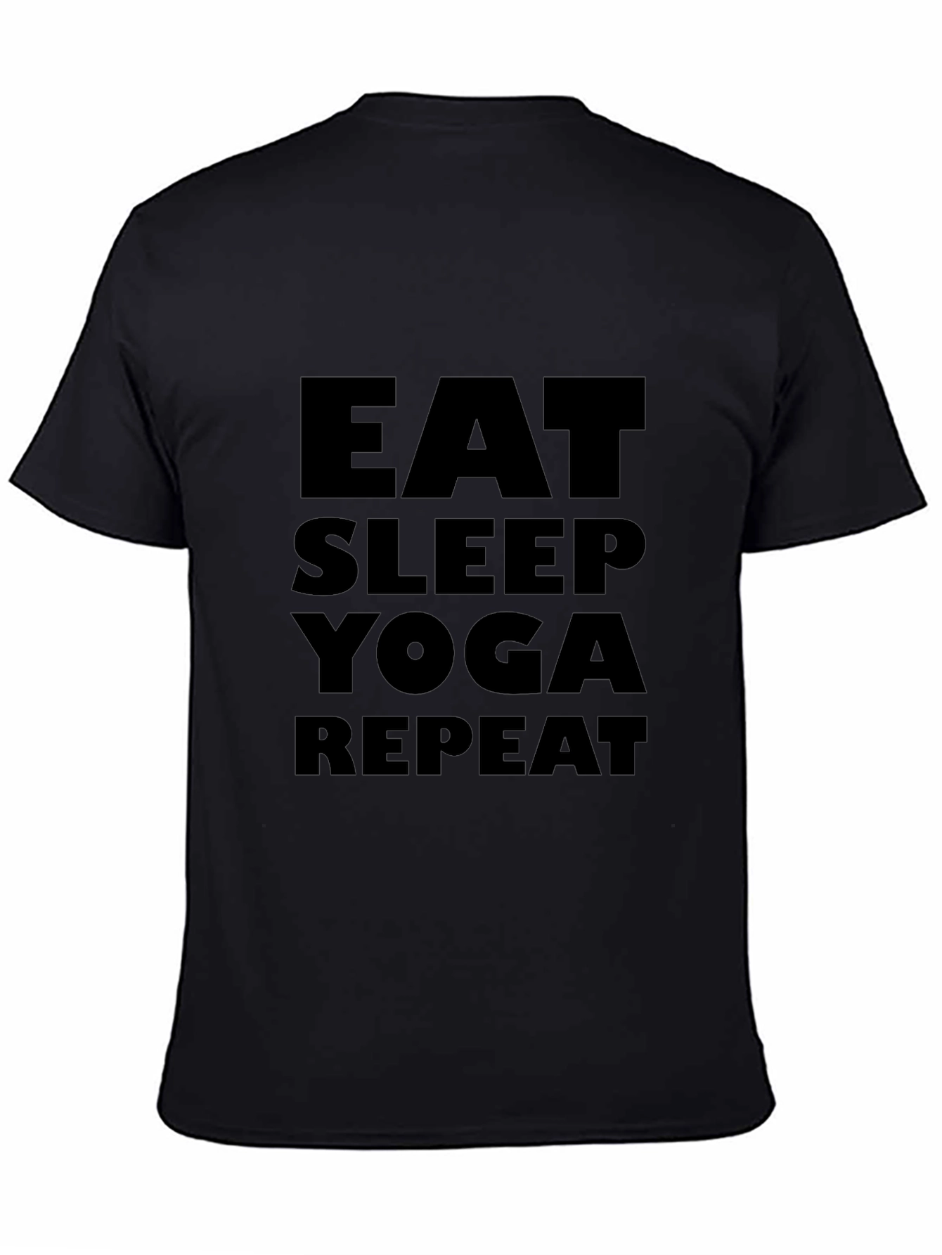 Eat Sleep Yoga Repeat Black T-Shirt