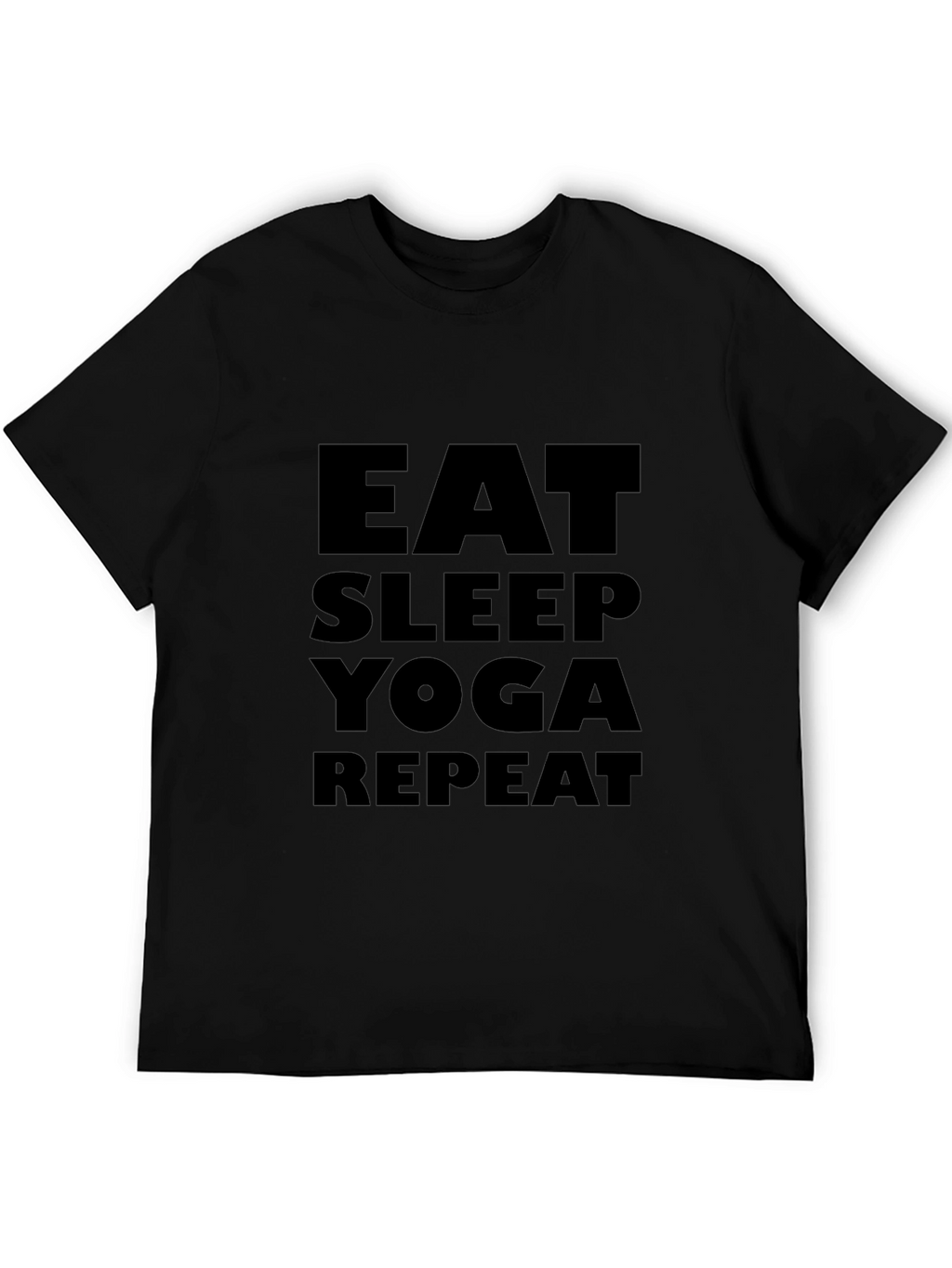 Eat Sleep Yoga Repeat Black T-Shirt