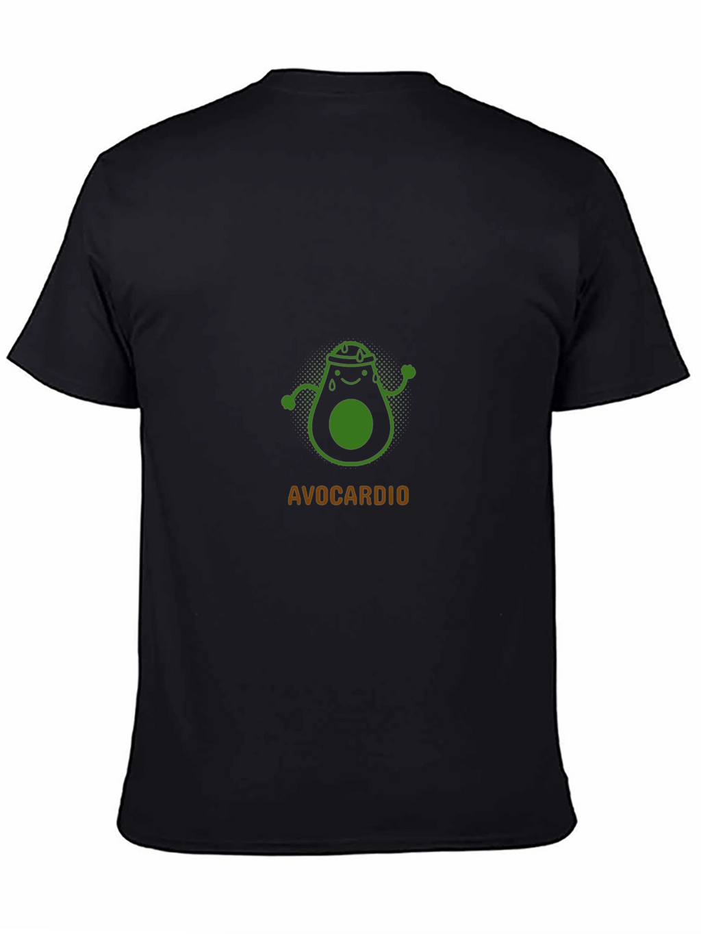 Avocardio Black T-Shirt - Funny Avocado Workout Tee
