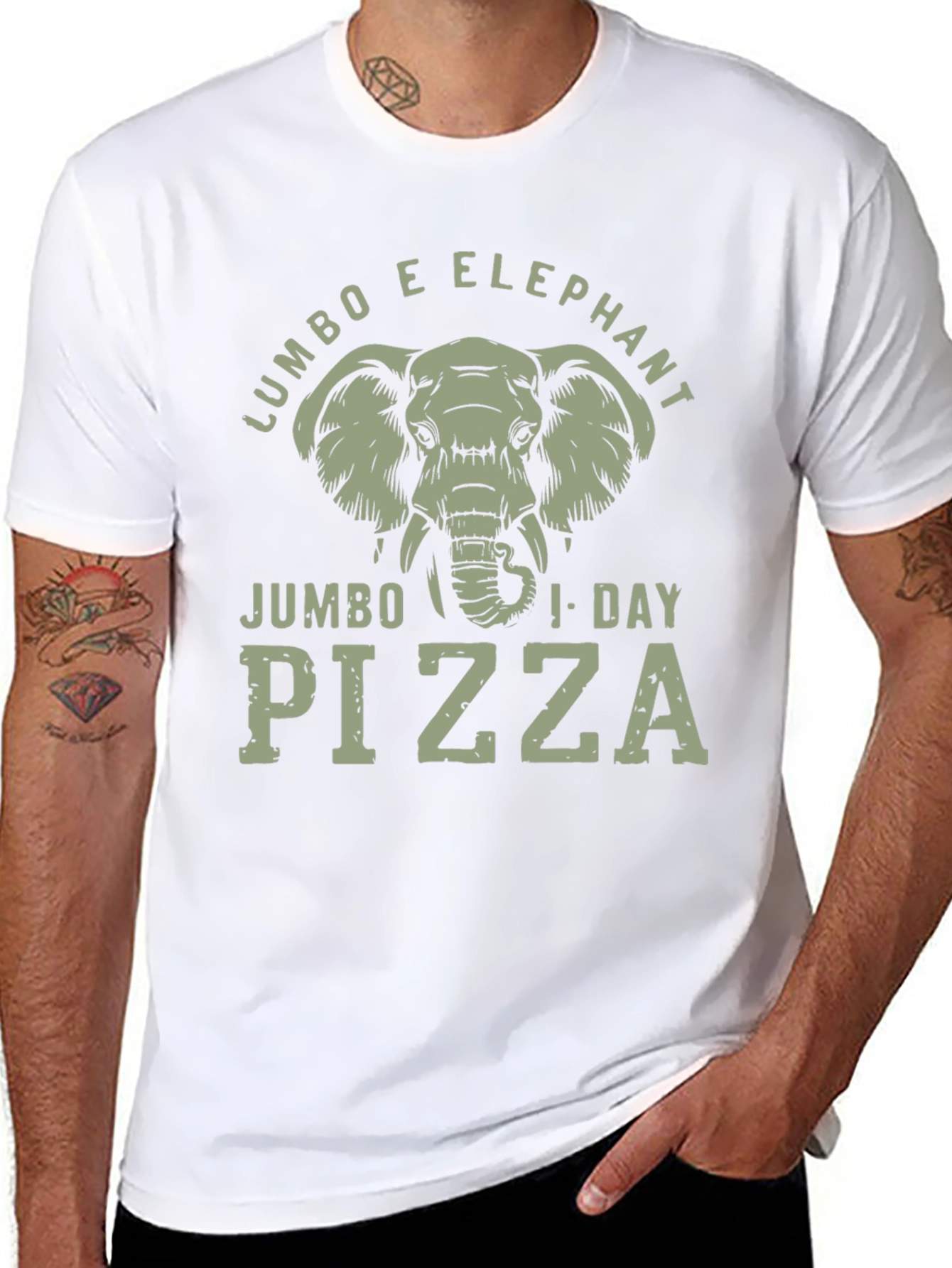 Jumbo Elephant Pizza T-Shirt
