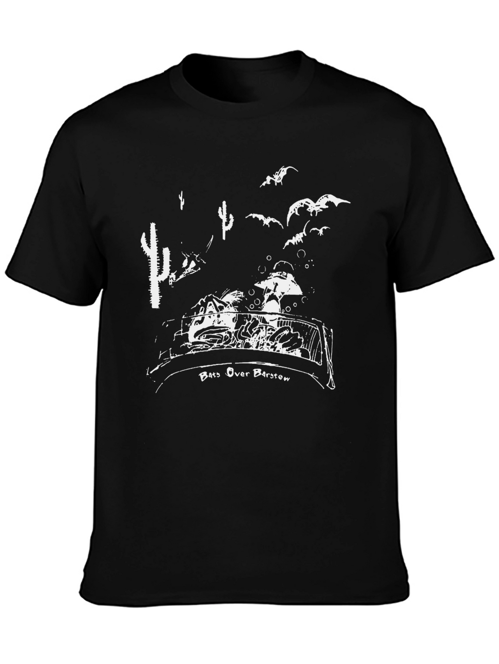Bats Over Barstow Graphic Tee - Mens Black T-Shirt