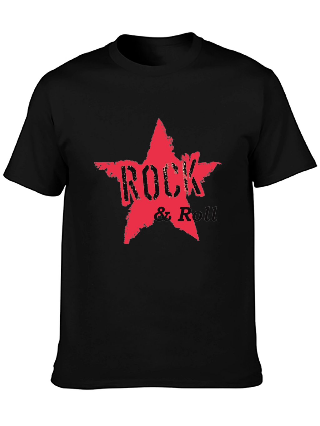 Rock & Roll Star Graphic Tee - Black