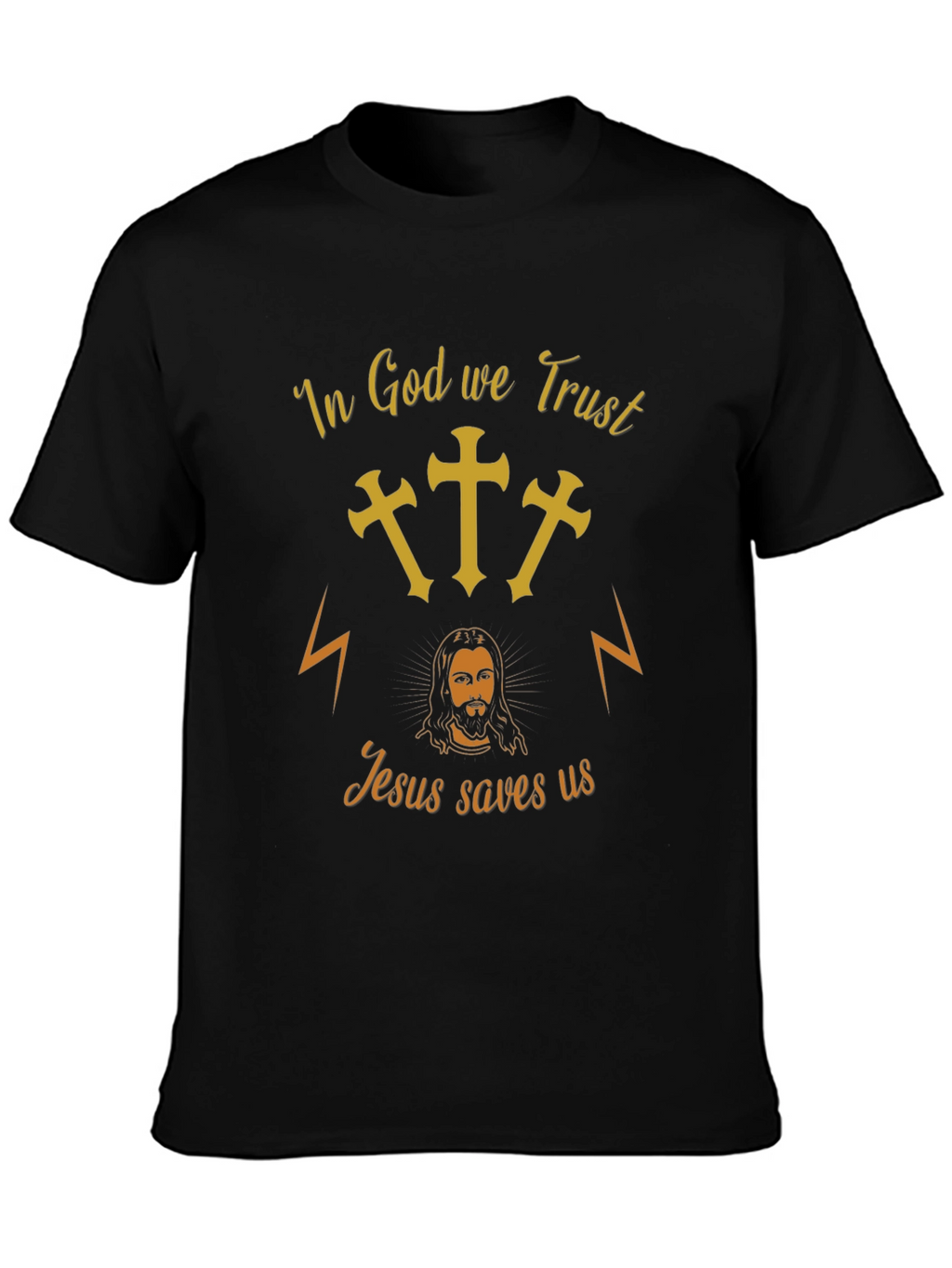 In God We Trust Graphic T-Shirt - Jesus Saves
