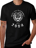 Wild Free Untamed Lion Graphic Tee - Black