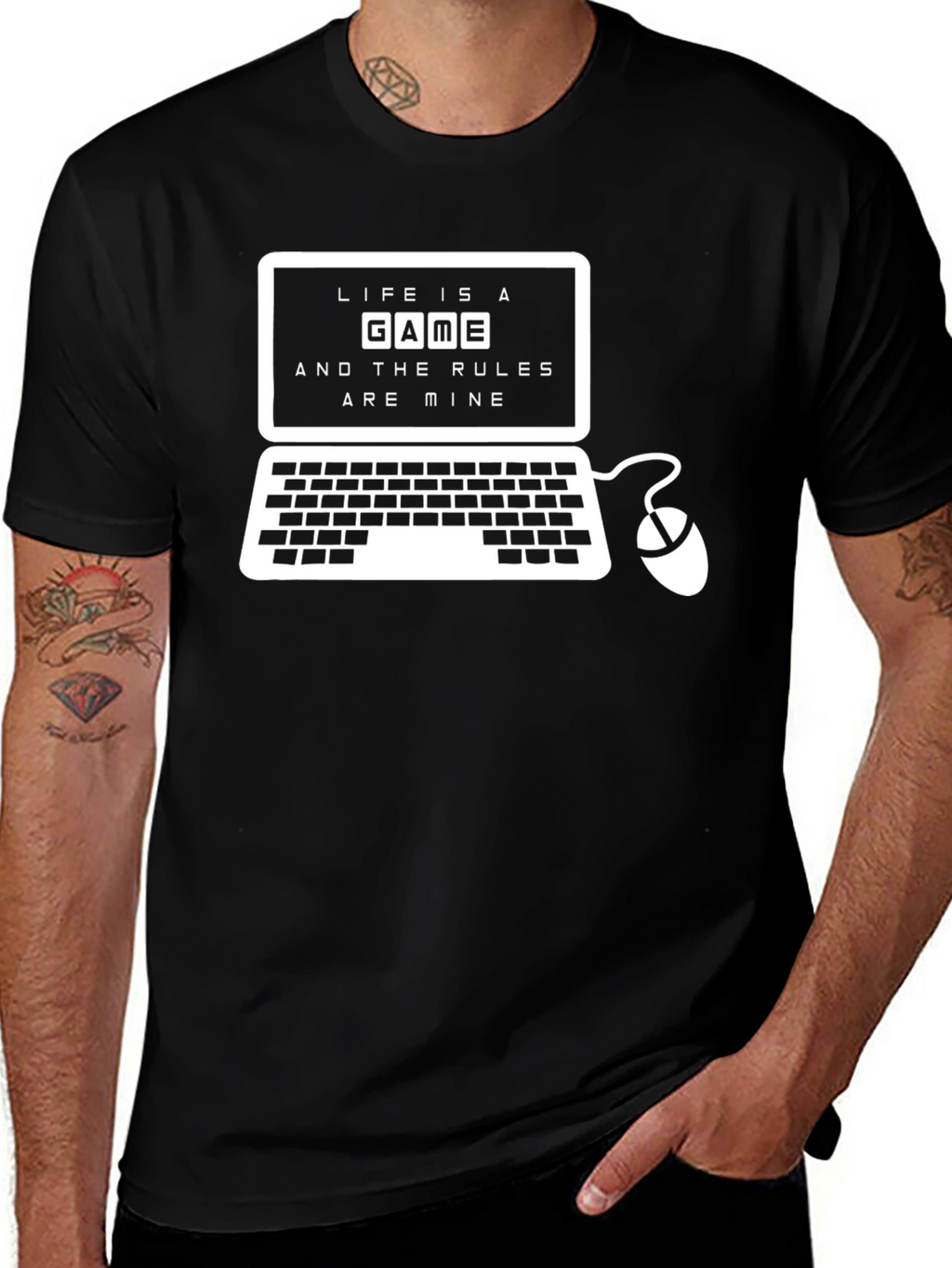 Life is a Game Black T-Shirt - Gamer Style