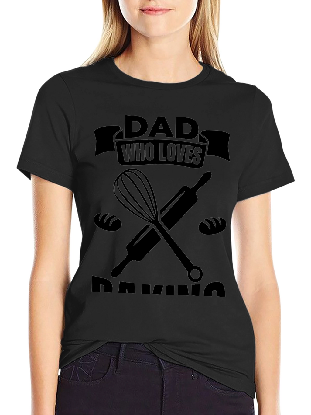 Dad Who Loves Baking Graphic Tee