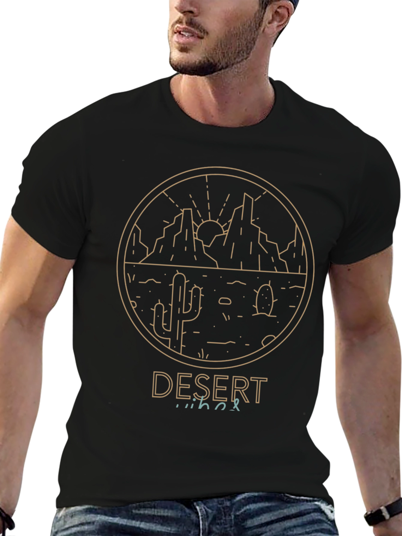 Desert Vibes Graphic Tee - Mens Black T-Shirt