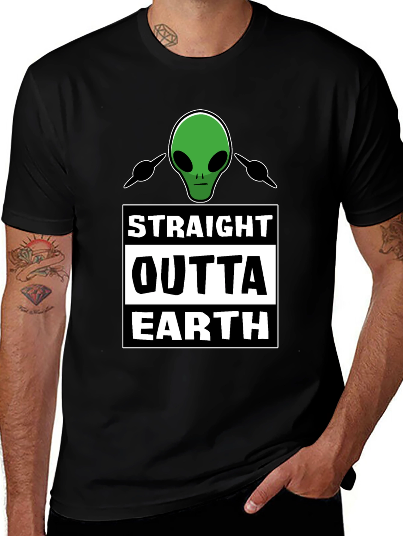 Straight Outta Earth Alien T-Shirt