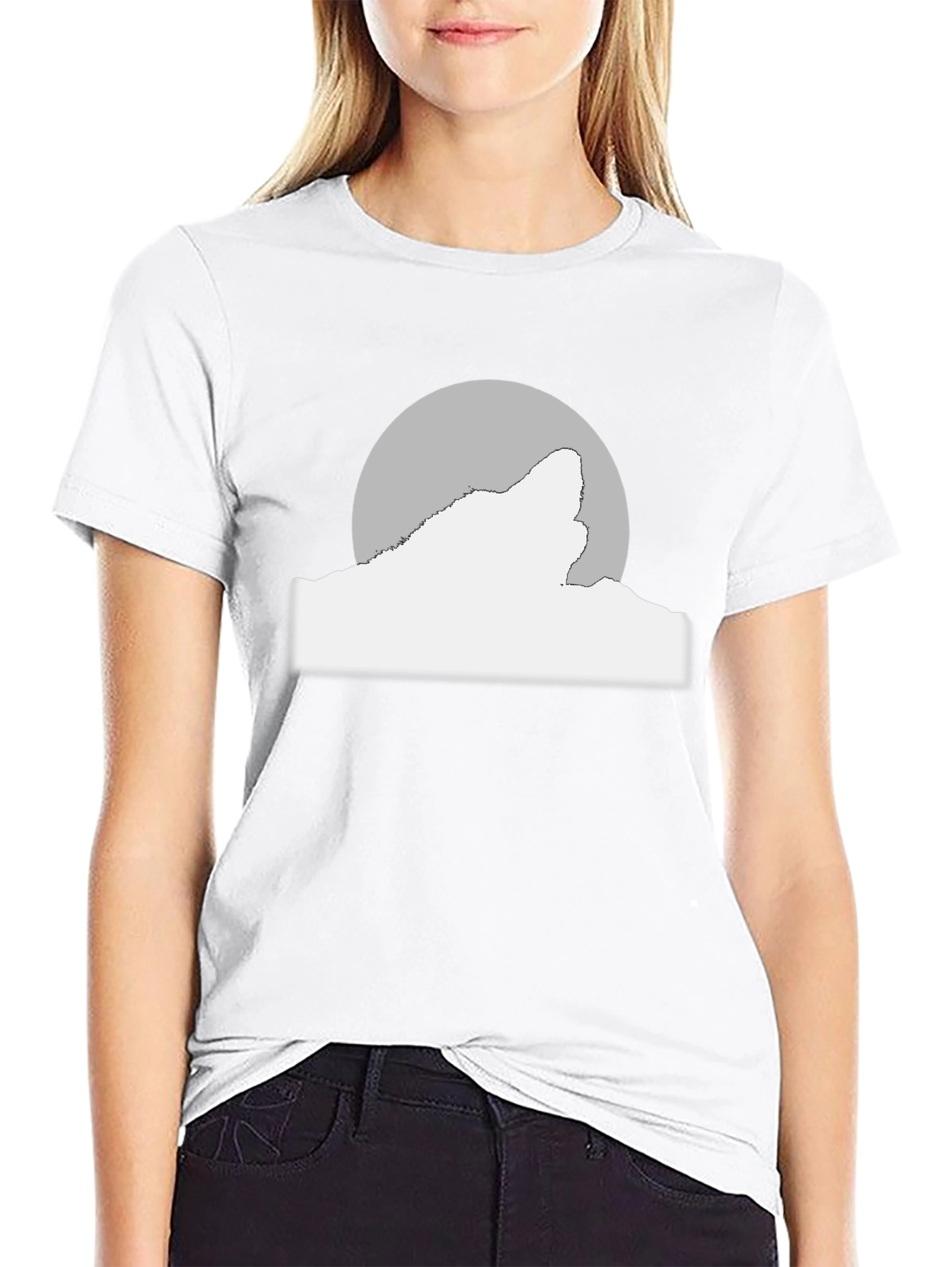 Wolf Moon Graphic Tee - Black Cotton Blend