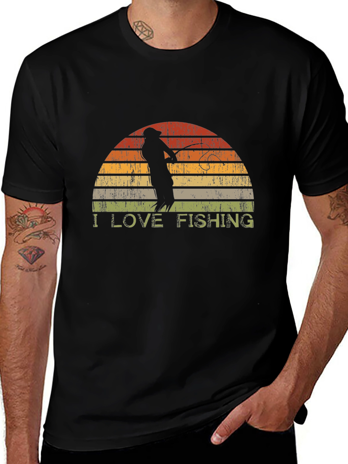 I Love Fishing Retro T-Shirt