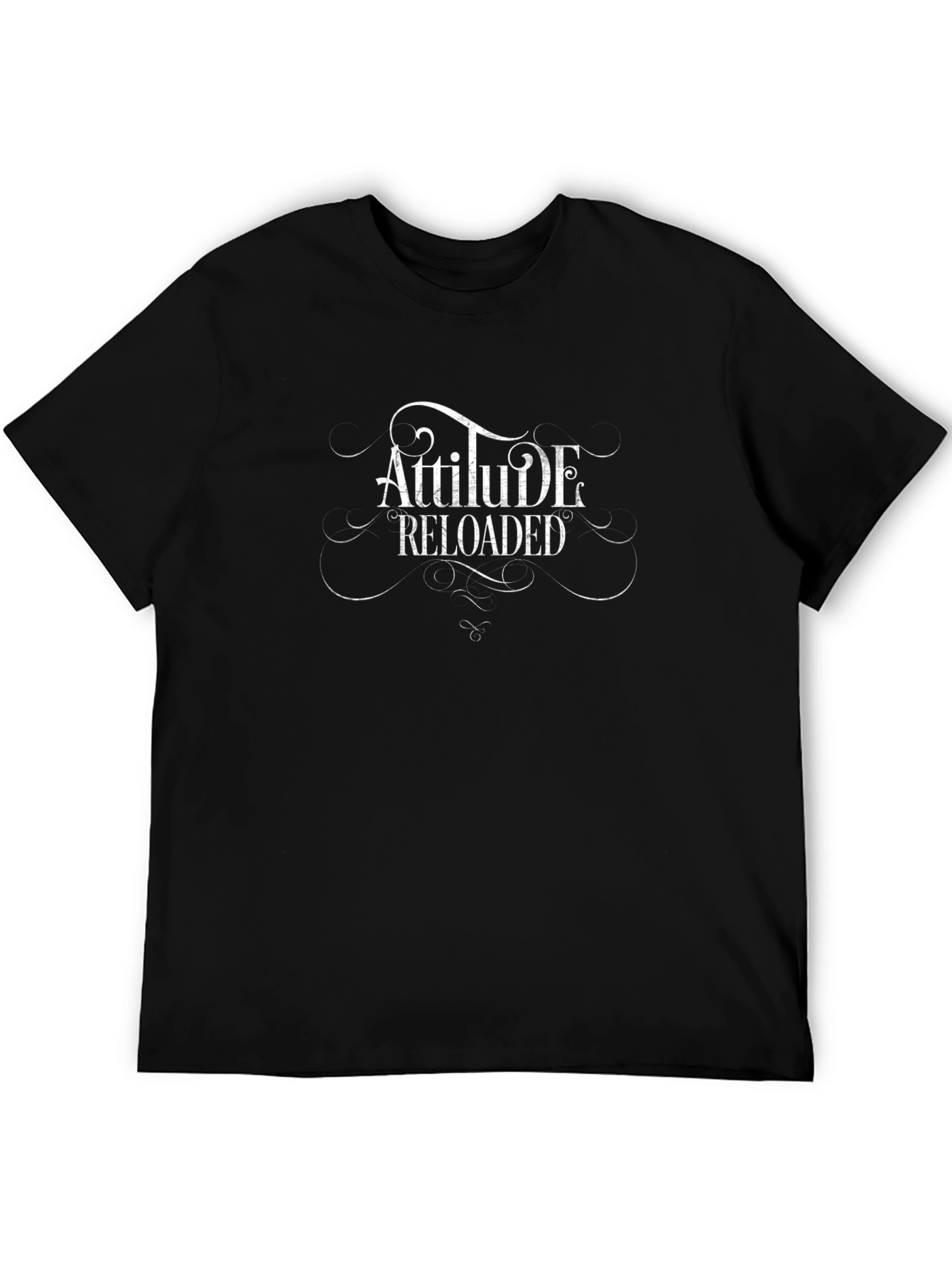 Attitude Reloaded Black Graphic Tee