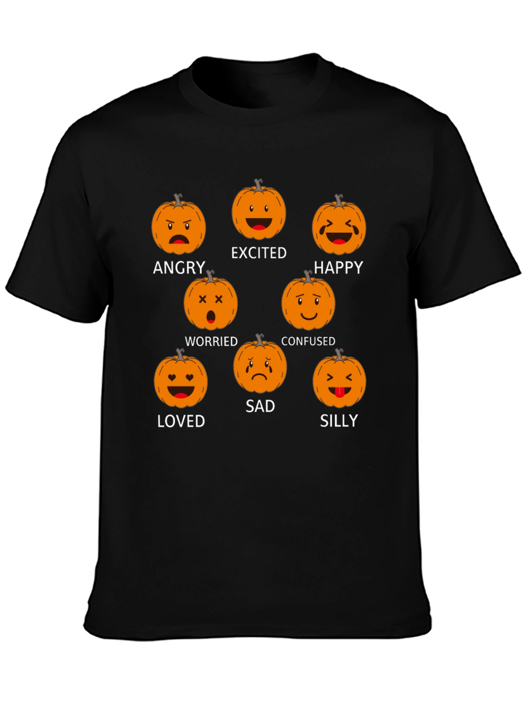 Emotional Pumpkin Black T-Shirt