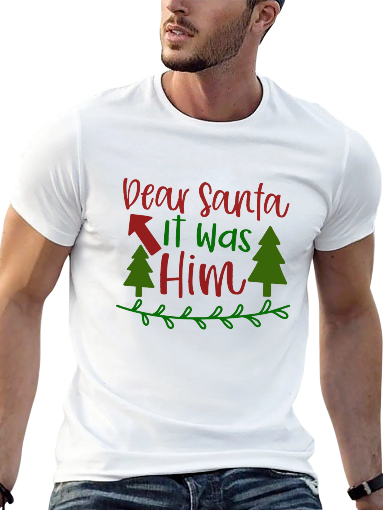 Dear Santa It Was Him T-Shirt - Christmas Tee