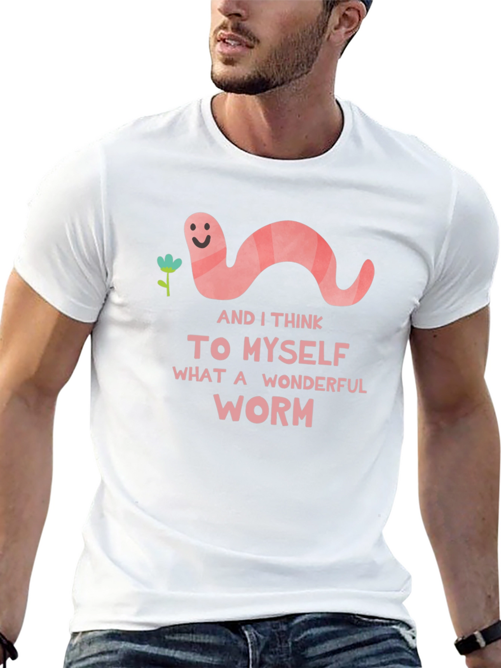 Wonderful Worm Graphic T-Shirt - Black