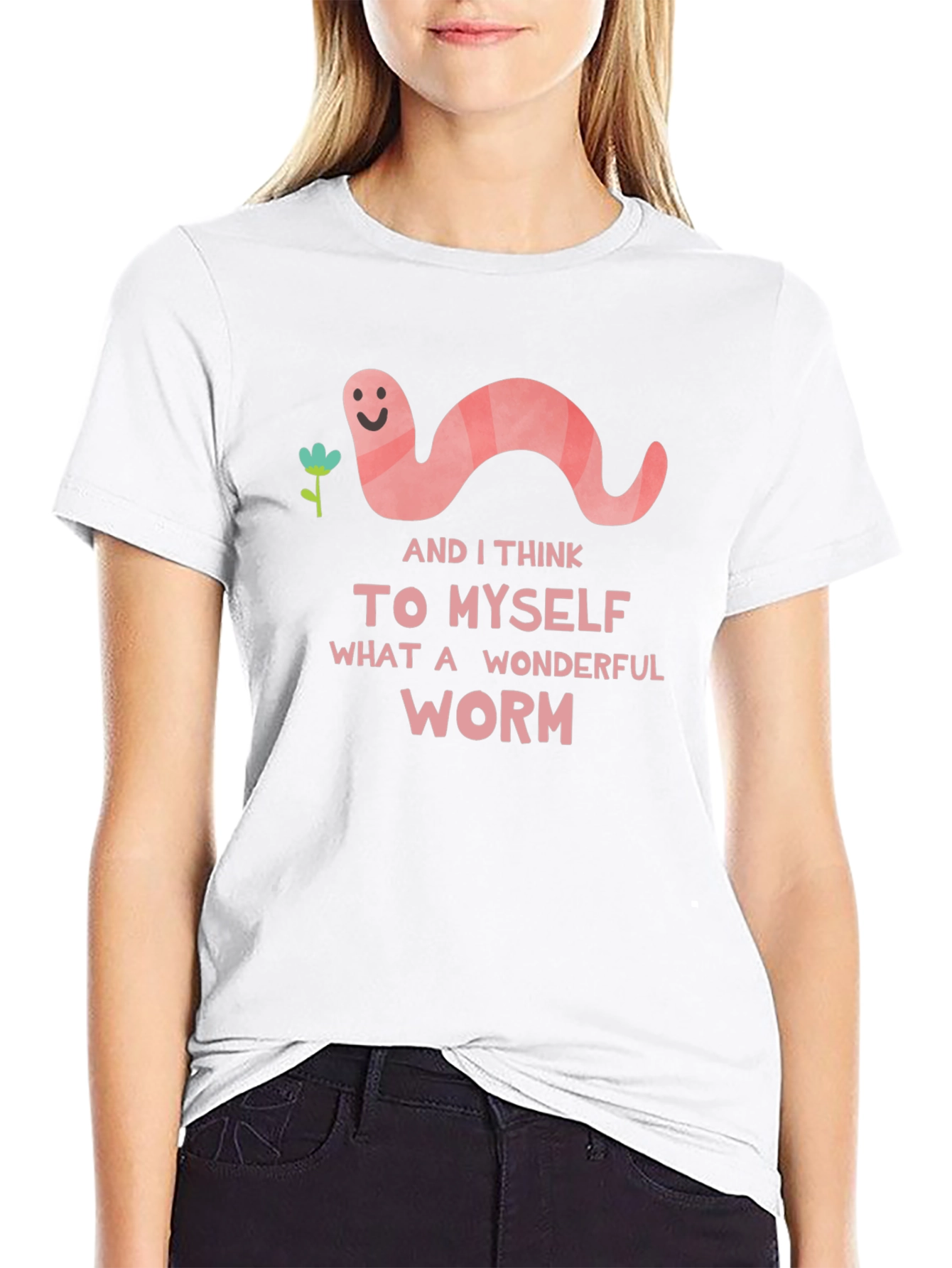 Wonderful Worm Graphic T-Shirt - Black