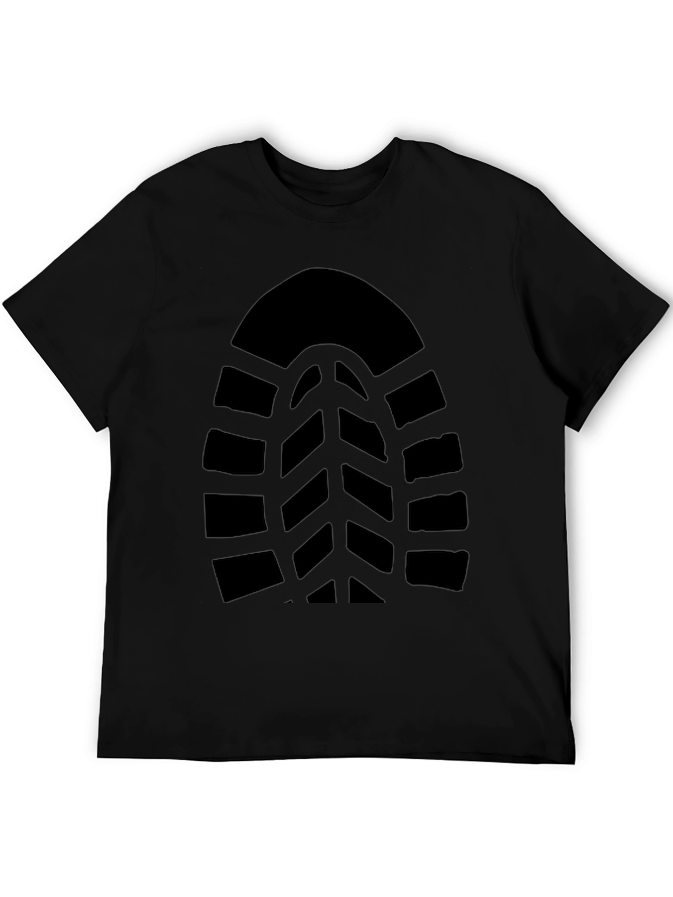 Black Shoe Print Graphic T-Shirt