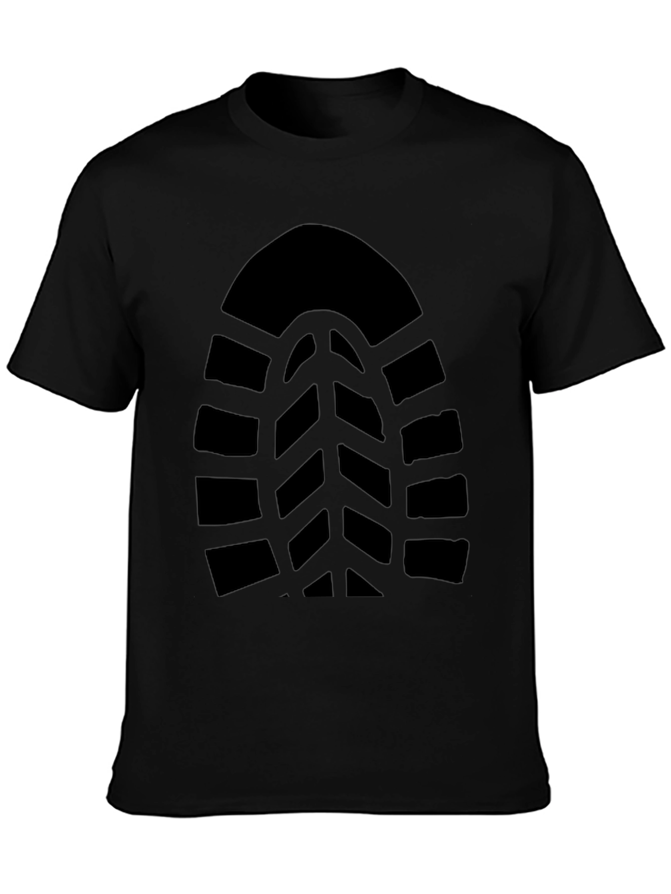 Black Shoe Print Graphic T-Shirt