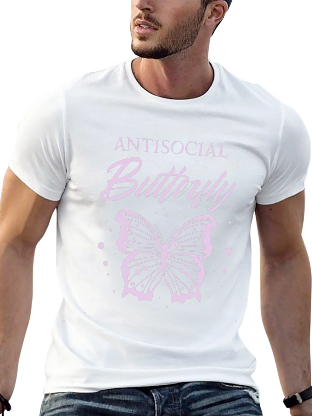 Antisocial Butterfly Graphic Tee - Black