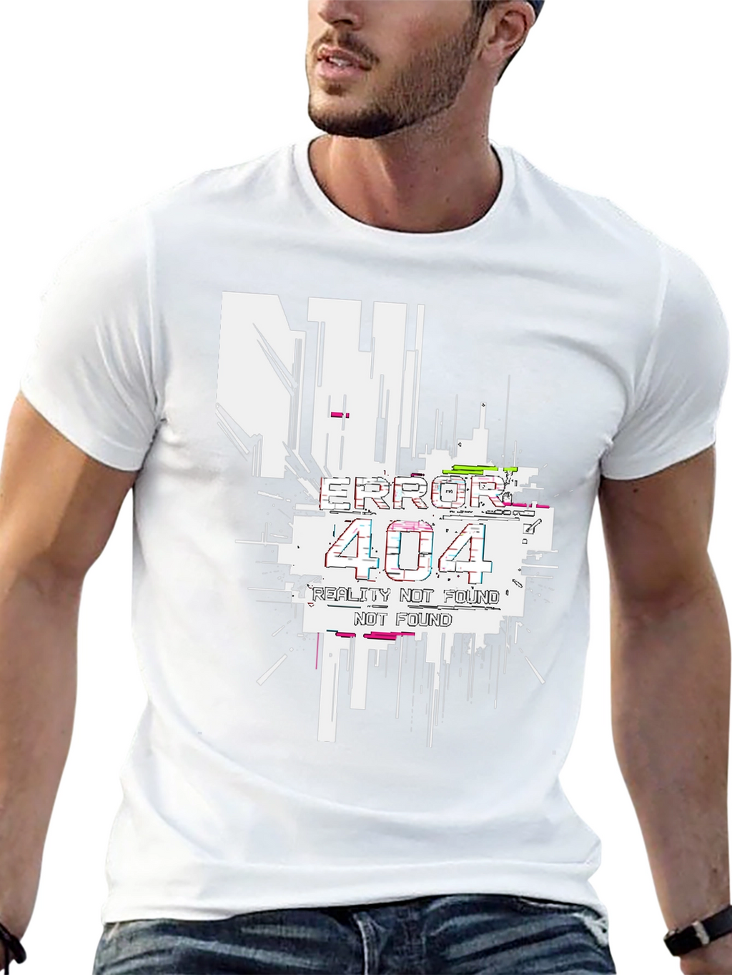 Error 404 Reality Not Found Black T-Shirt