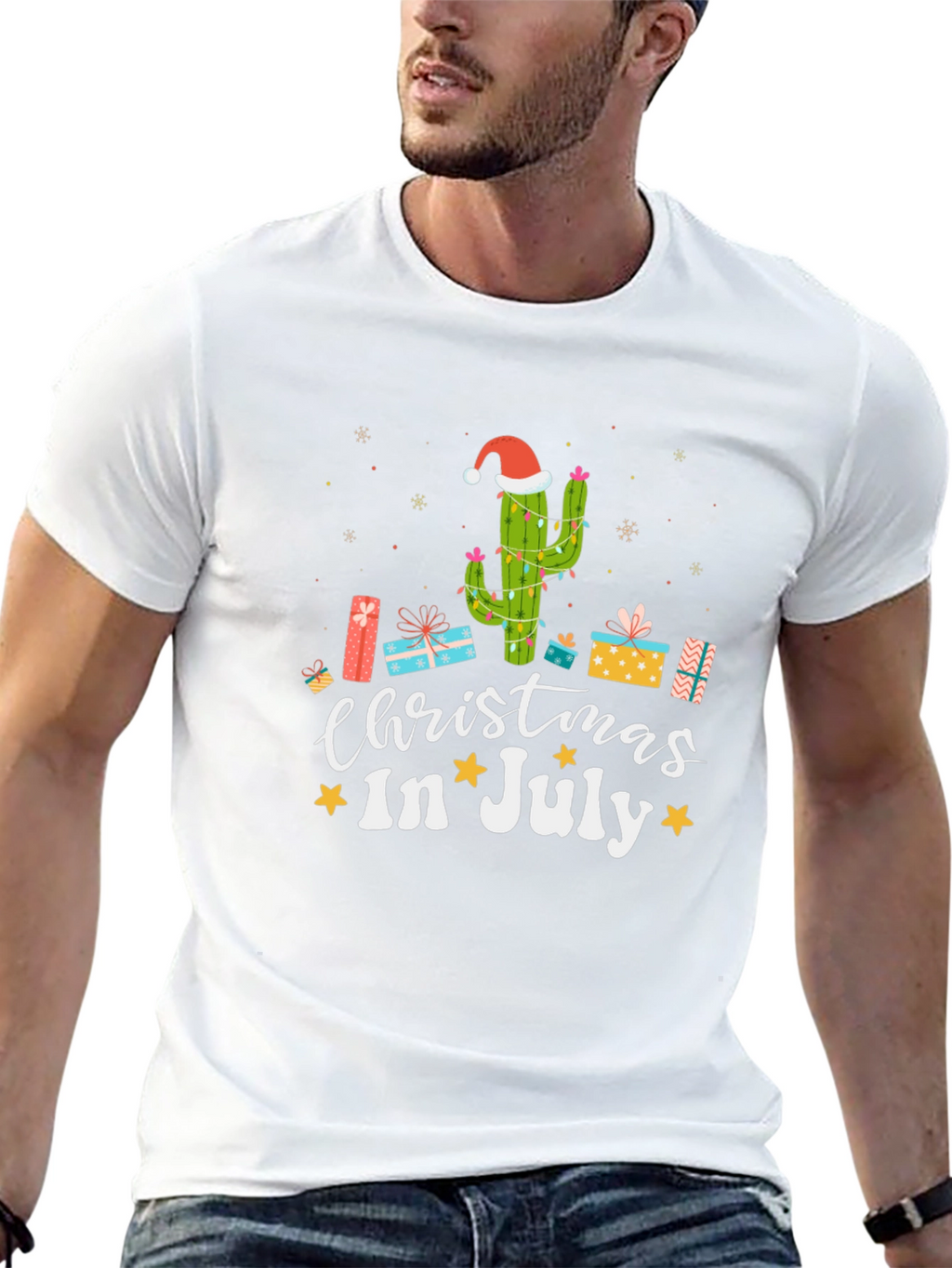 Christmas in July Cactus T-Shirt