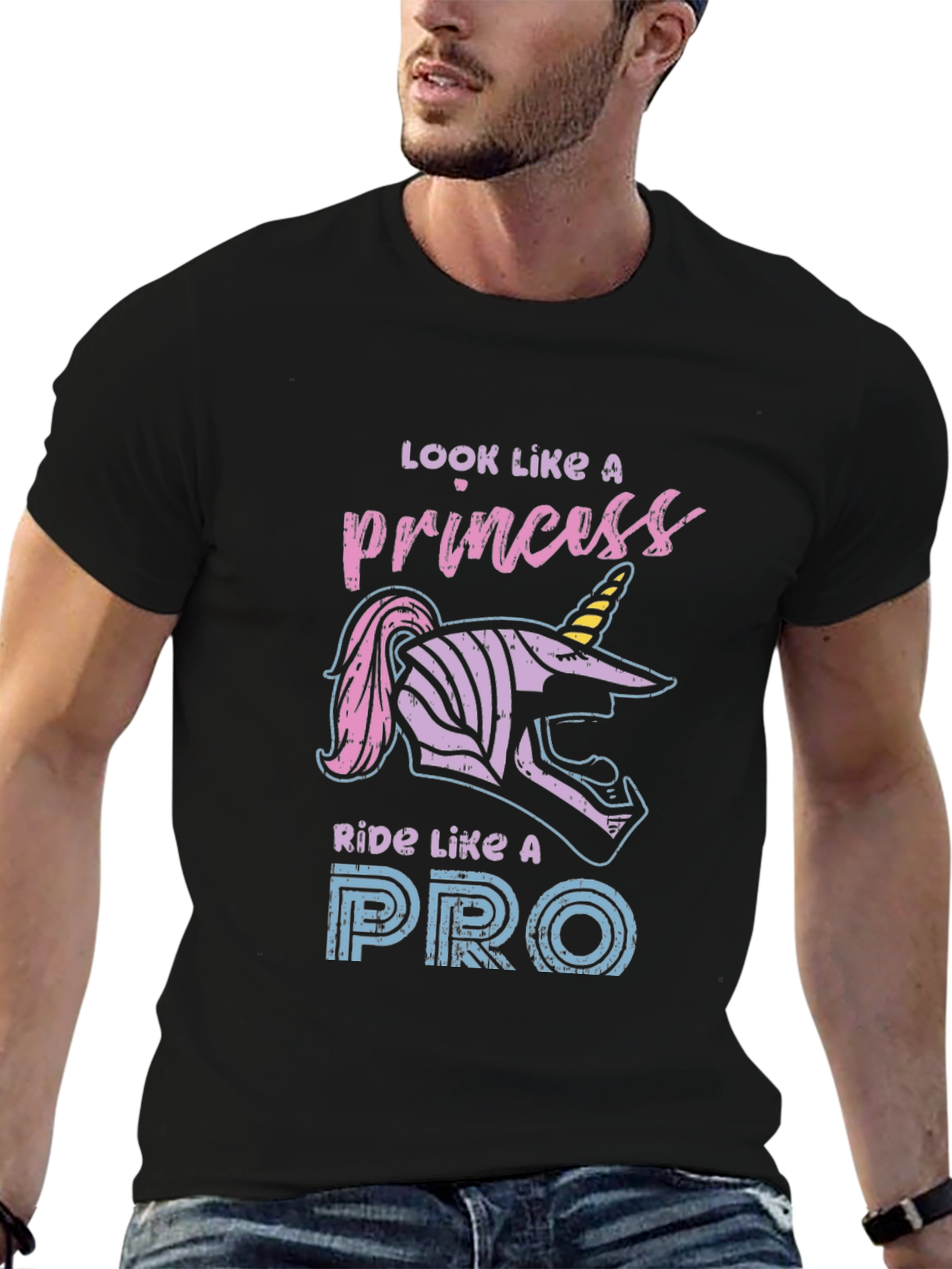 Princess Ride Like A Pro Black Graphic Tee