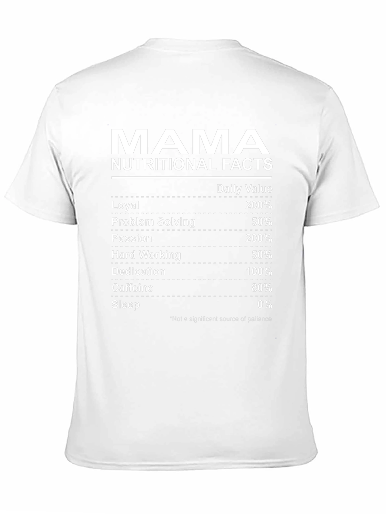 Mama Nutritional Facts T-Shirt