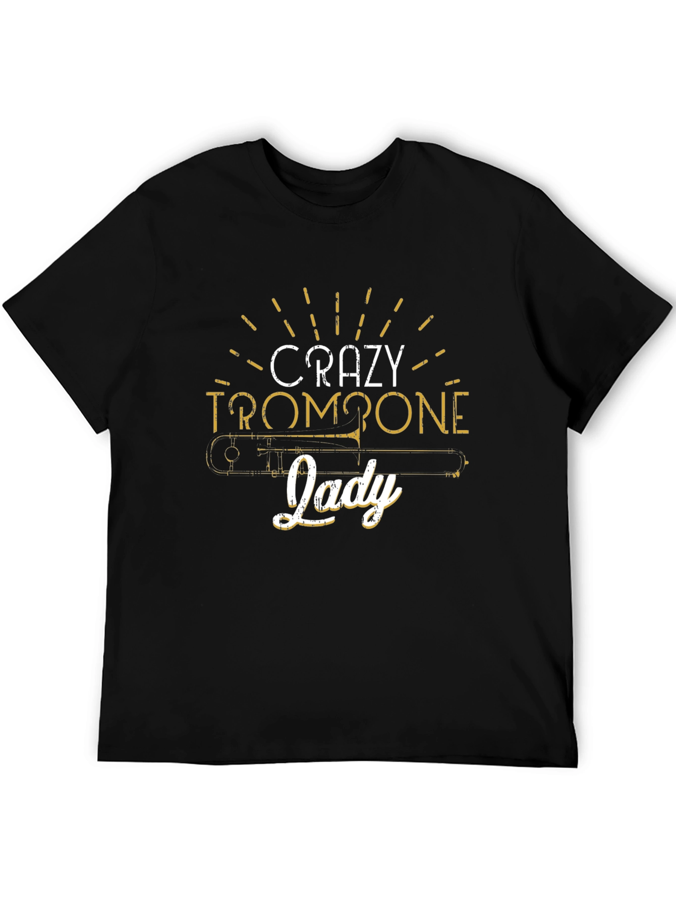 Crazy Trombone Lady T-Shirt - Music Lover Tee