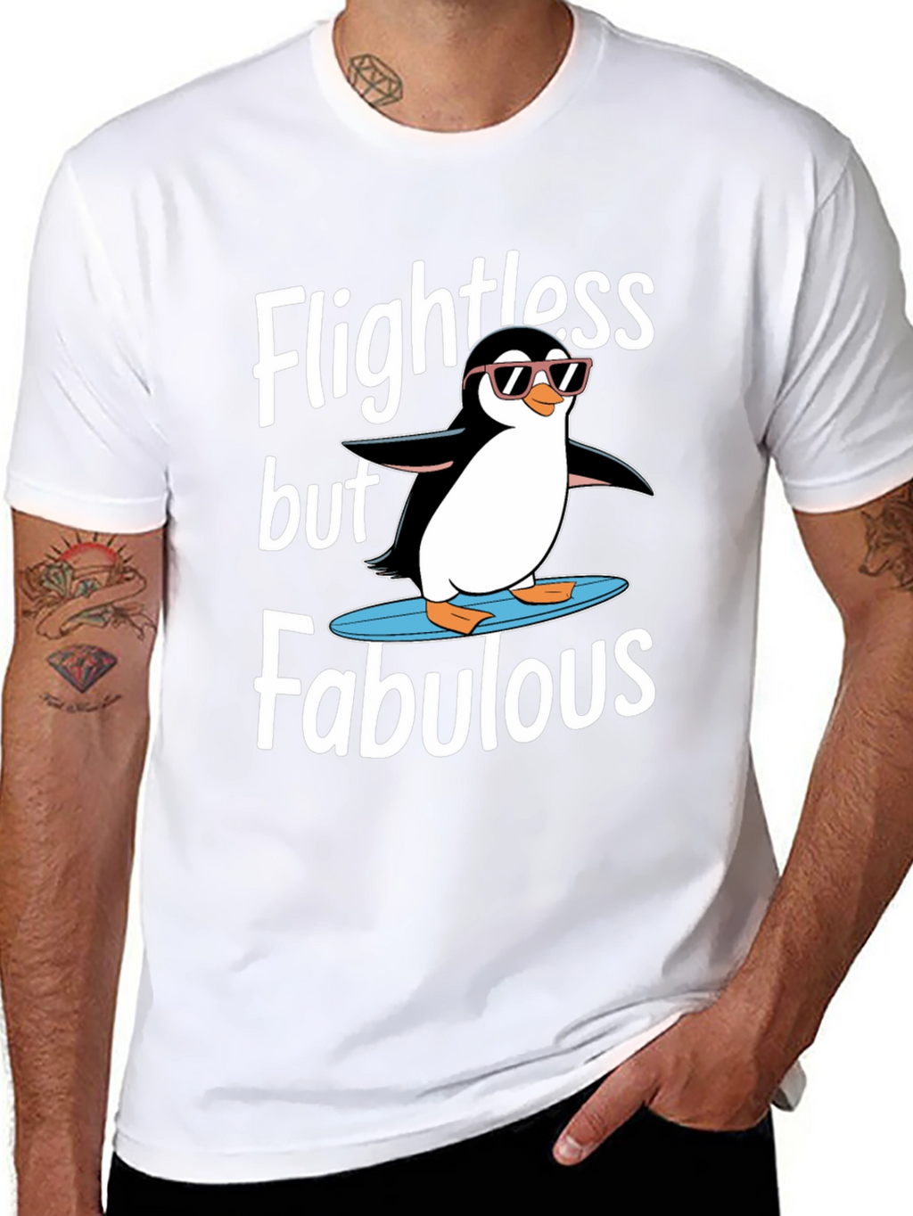 Flightless But Fabulous Penguin Graphic Tee