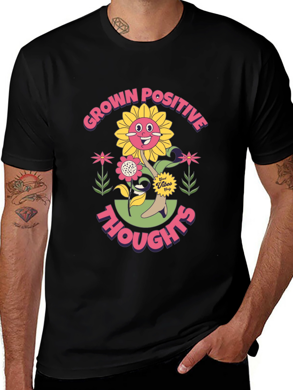 Grown Positive Thoughts Graphic T-Shirt