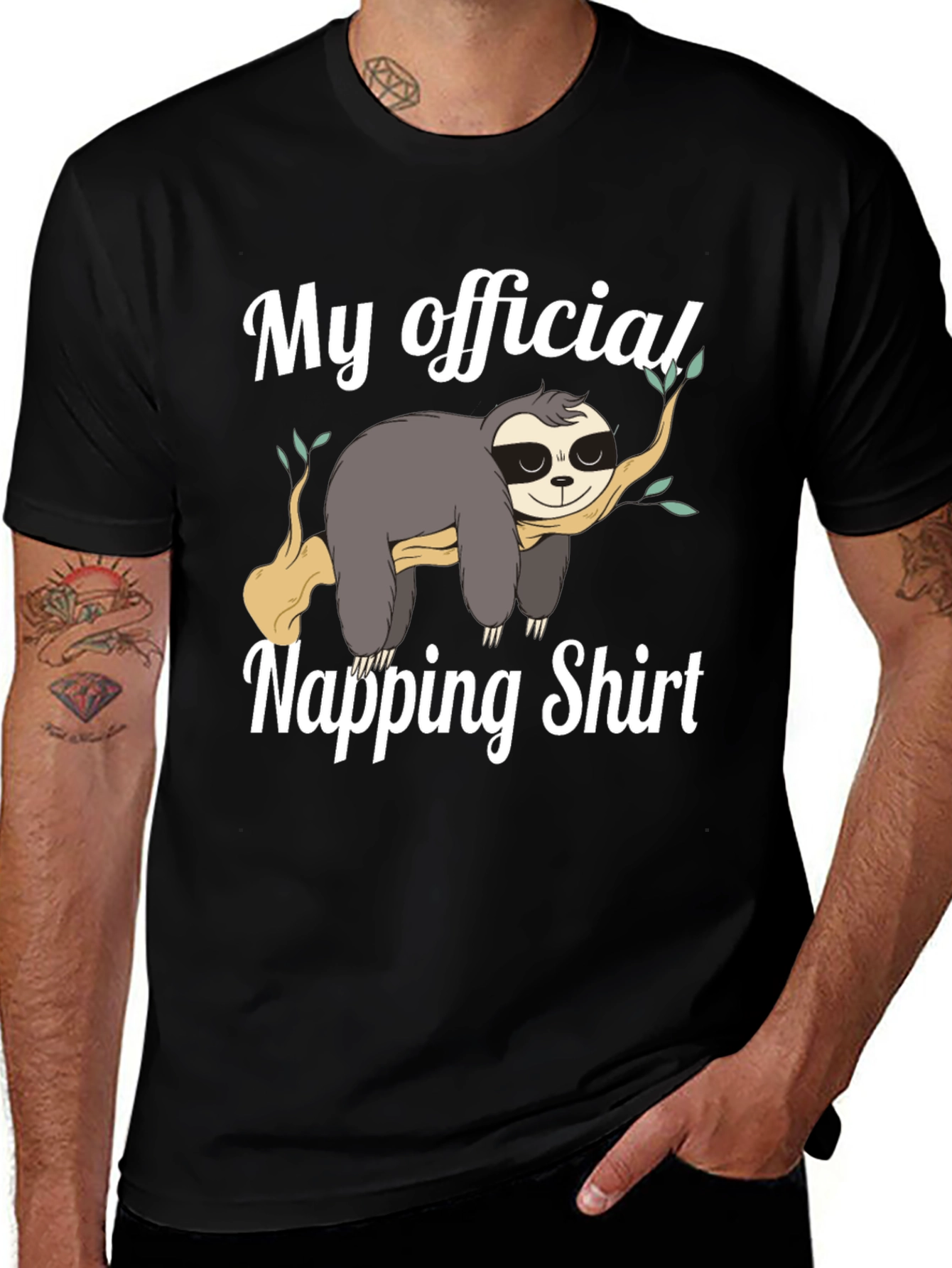 Funny Sloth Napping Shirt - Official Loungewear