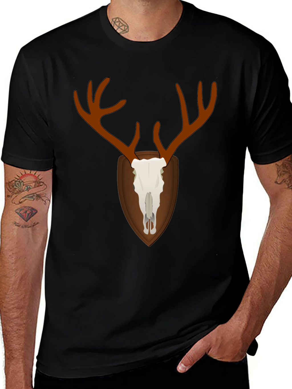 Deer Skull Graphic Tee - Hunting Season Apparel