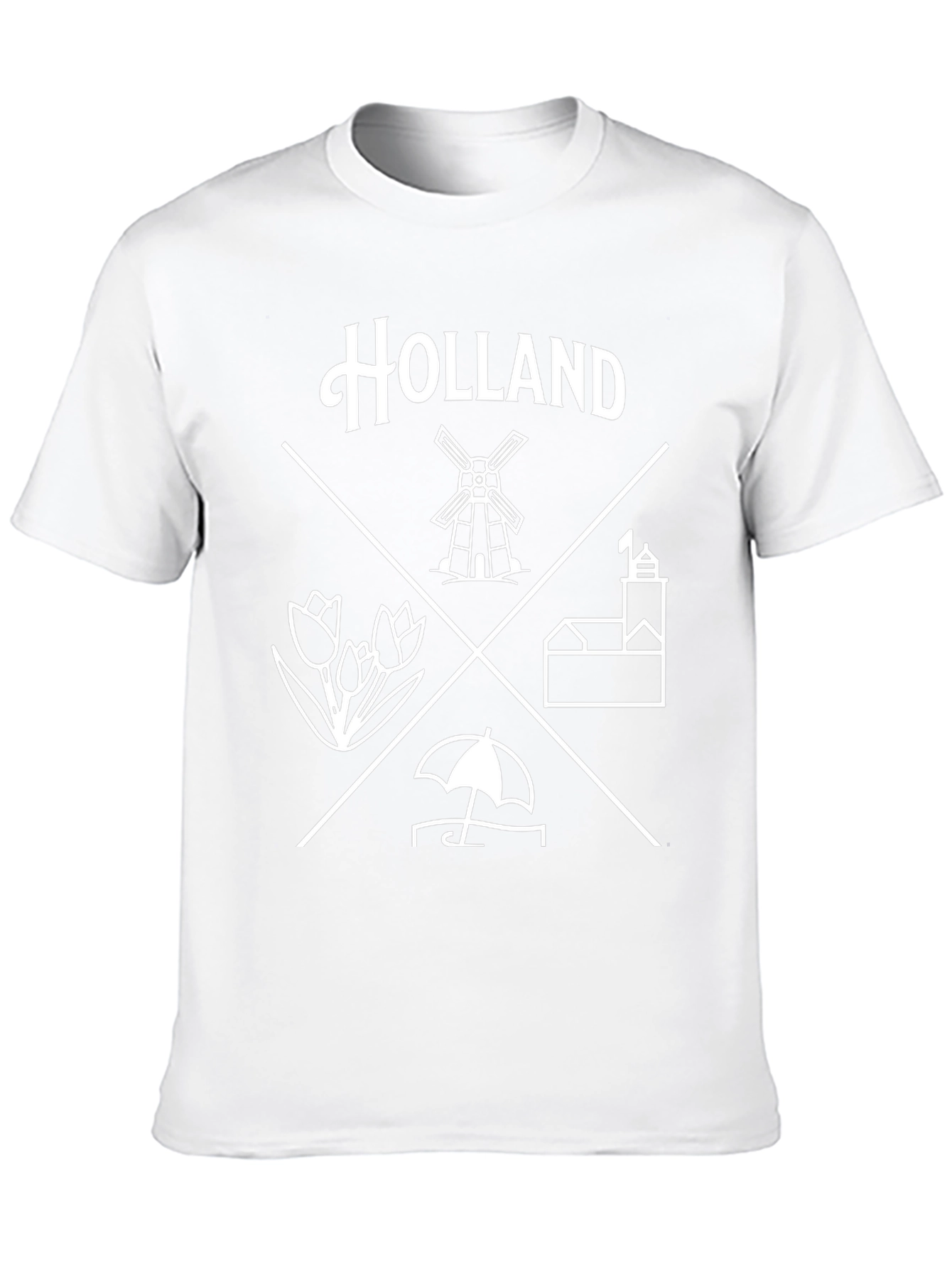 Holland Tee - Holland Windmill Tulip Umbrella