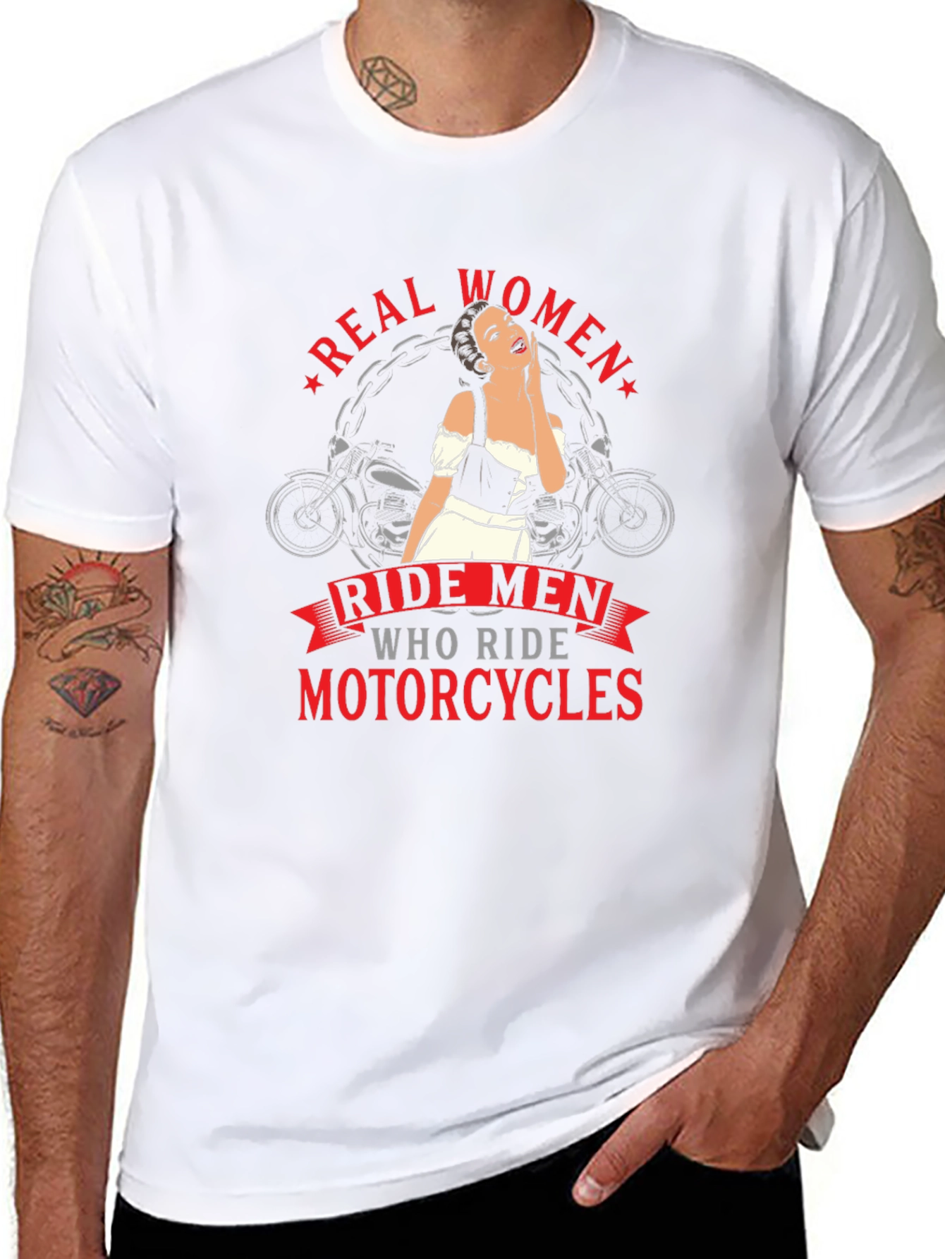 Real Women Ride Motorcycles Graphic Tee