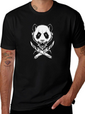 Mens Black Panda Graphic Tee