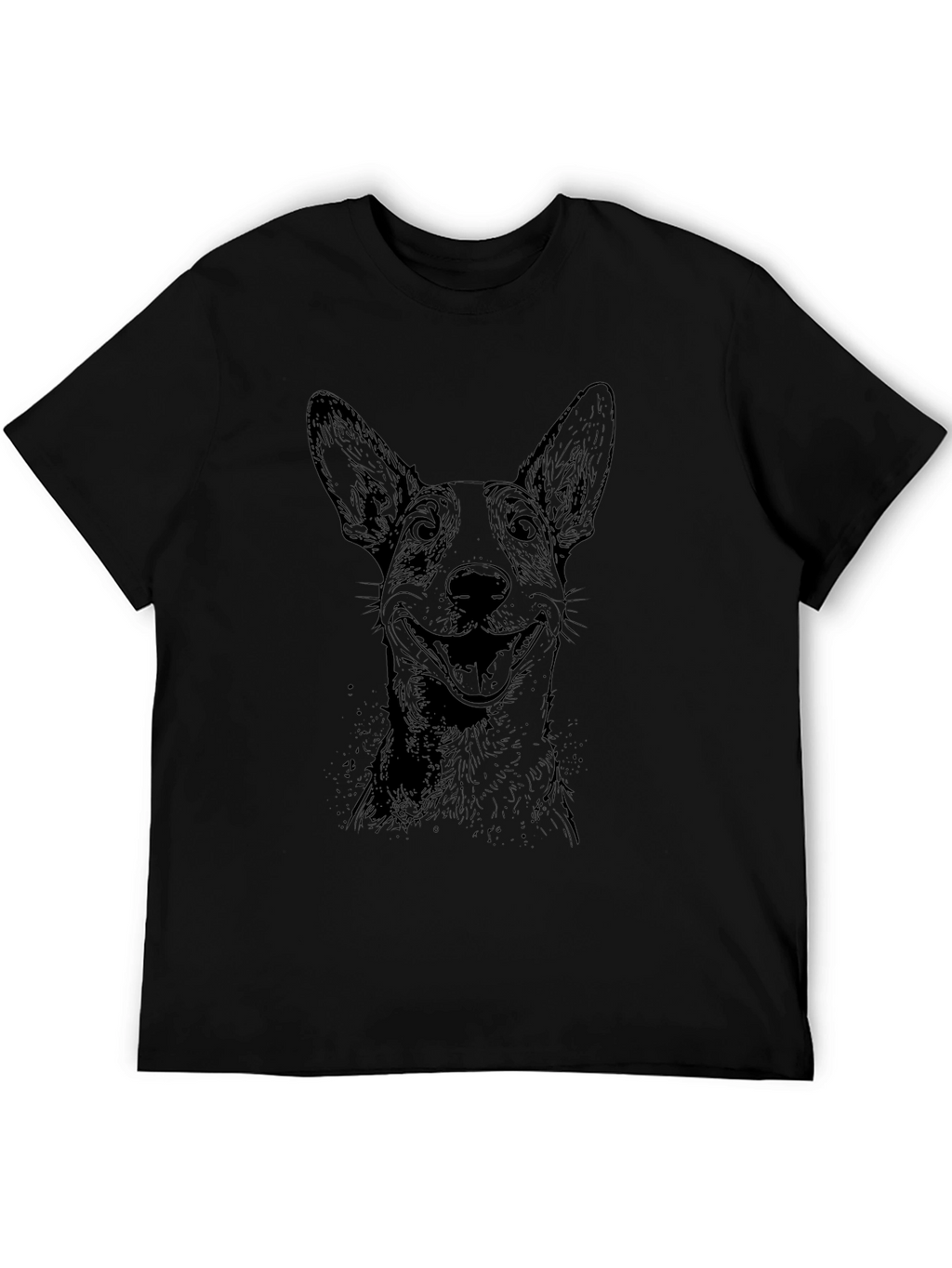 Dog Portrait Graphic Tee - Unisex Black T-Shirt