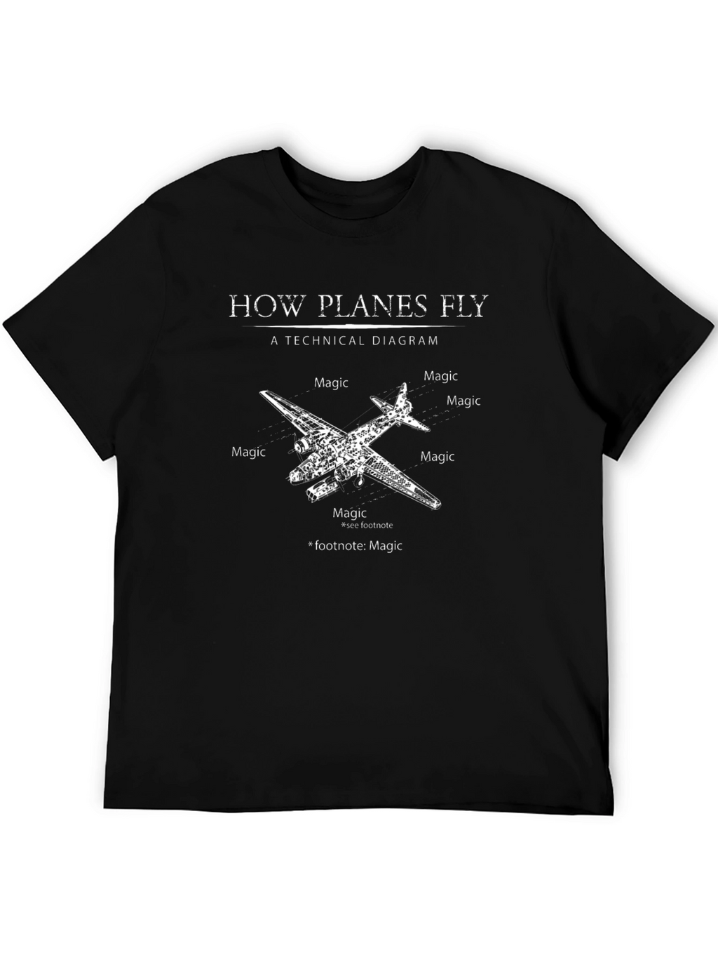 How Planes Fly Magic Diagram T-Shirt